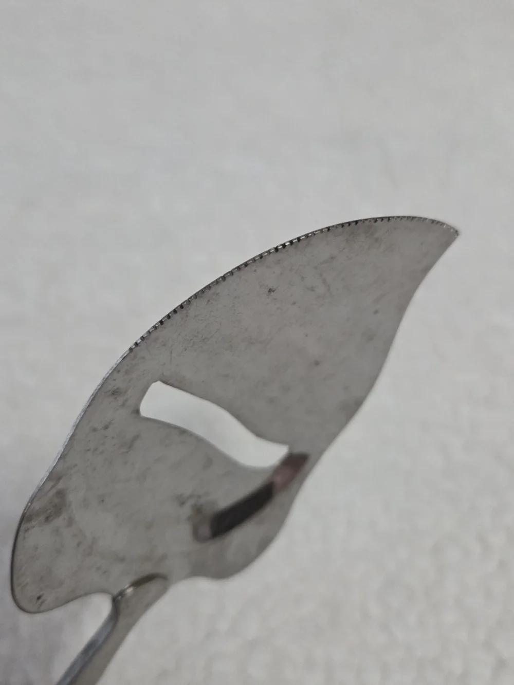 Vintage Cheese Slicer Serving Tool Mid Century Stainless Steel Wood Handle